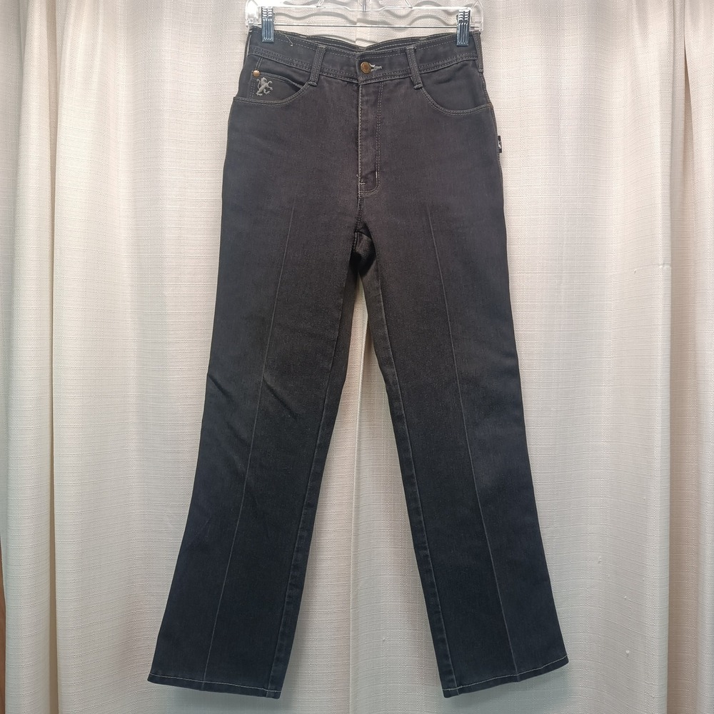 Braxton Stretch Jeans Vintage Womens 30M Dark Gray High Waist Straight Leg Pants